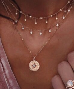 Krystal Compass Layer Necklace